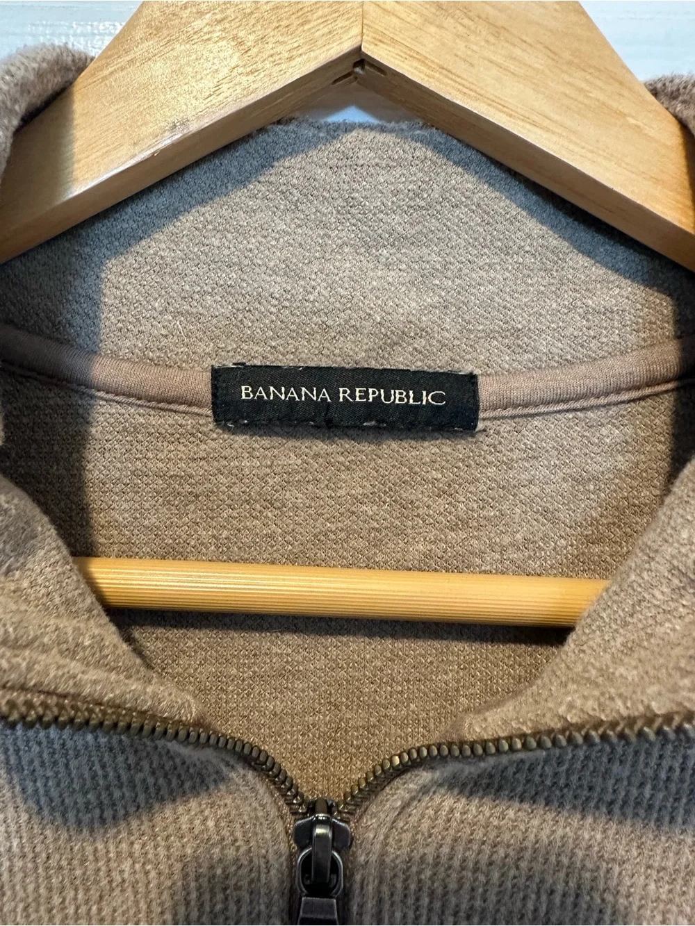 Banana Republic Men's Brown Half-Zip Sweater X-Large